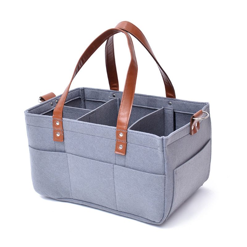 Caddie à couches, boîte de rangement pour bébé, organisateur Portable de voiture, de réception pour bébé: Dark Gray