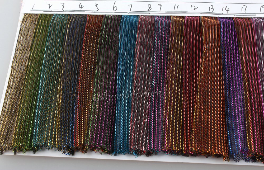 Metallic Iridescent 2 Tones Stretch Mesh Net Fabric 1 Meter