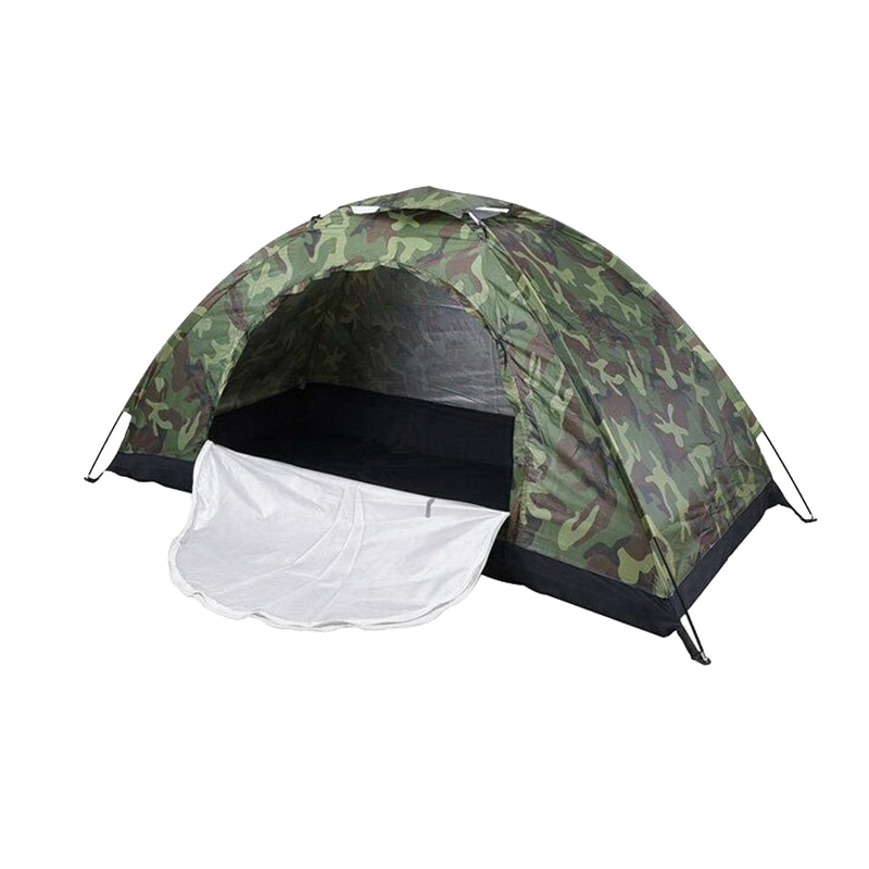 Udendørs camping telt bærbart 1 person vandtæt foldbart kuppeltelt camouflage til camping vandreture