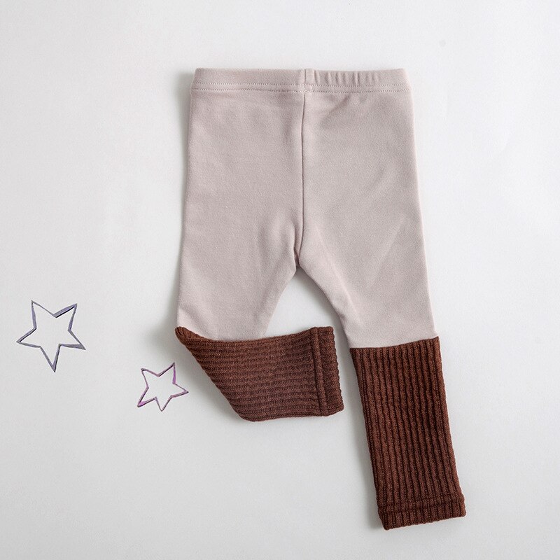 Baby Girl Stretch Leggings Broek Lente Herfst Meisjes Leggings Peuter Kinderen Splicing Katoenen Broek Jongens Broek Kid Broek
