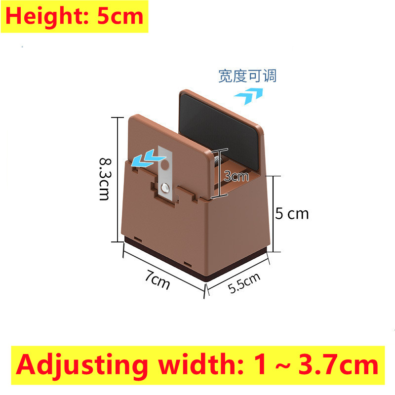 4pz Piedini per sedie regolabili riser Morsetto a vite 2 4 pollici di altezza pesante dovere Divano Tavoli Letto Mobili Rialzi con morsetto a vite: Di legno