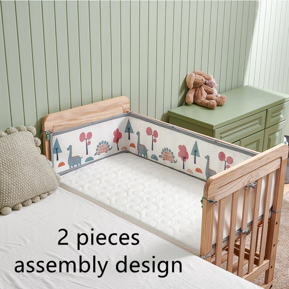 Bc Babycare Peuter Bed Bumpers Dieren Print Ademend Dikker Mesh Bumper Crib Protector Cot Pasgeborenen Bedding Set Room Decor