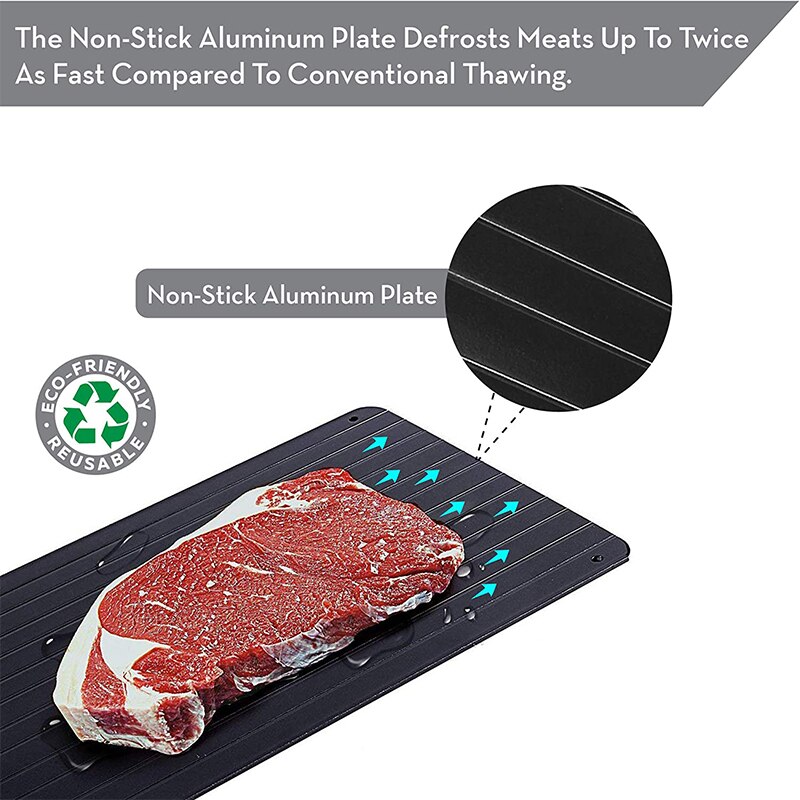 Kitchen Tool Quick Defrosting Plate Board Chopping Blocks Tray Fast Thaw Frozening Meat Fish Sea Food Fast Defrost Tray