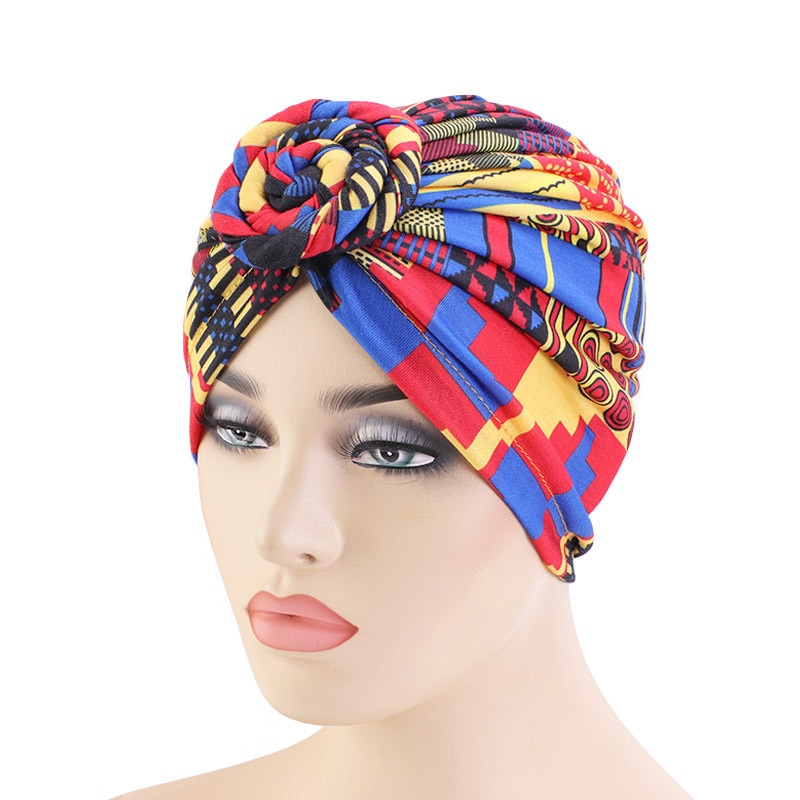 Trendiga bohemien tryckt tallrik blomma hijab kepsar afrika wrap huvud turban hatt redo att bära inre hijabs för kepsar turbante motorhuv: 6