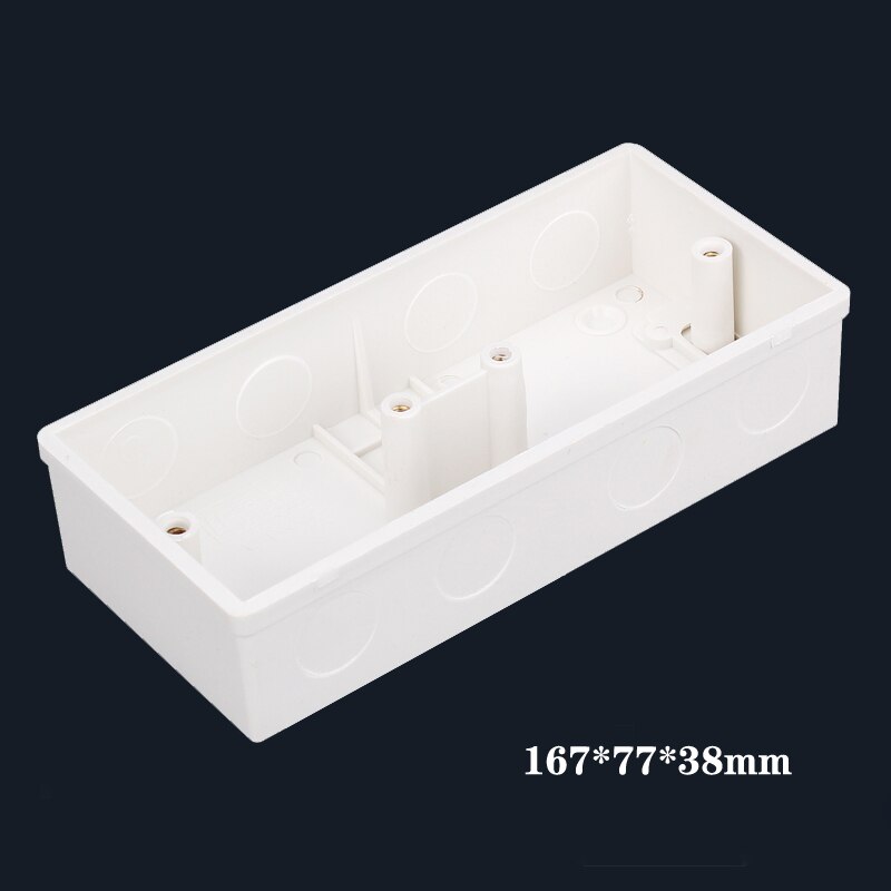 Type 86 kassette fortykket pvc samledåse universal skjult stikkontakt boks bund skjule stash: 167 x 77 x 38mm
