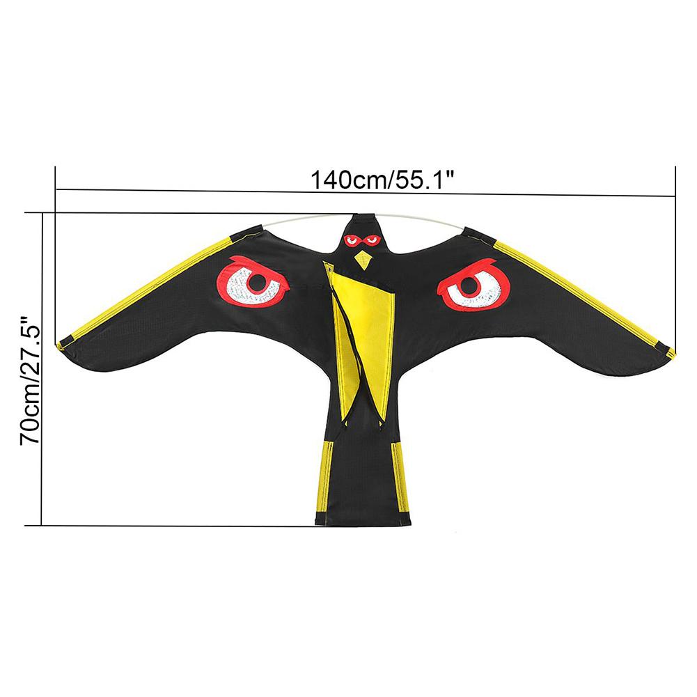Repelente de aves, cometa de águila, espantapájaros, emulación de cometa voladora, cometa de pájaro para jardín, patio, granja de gran tamaño: H