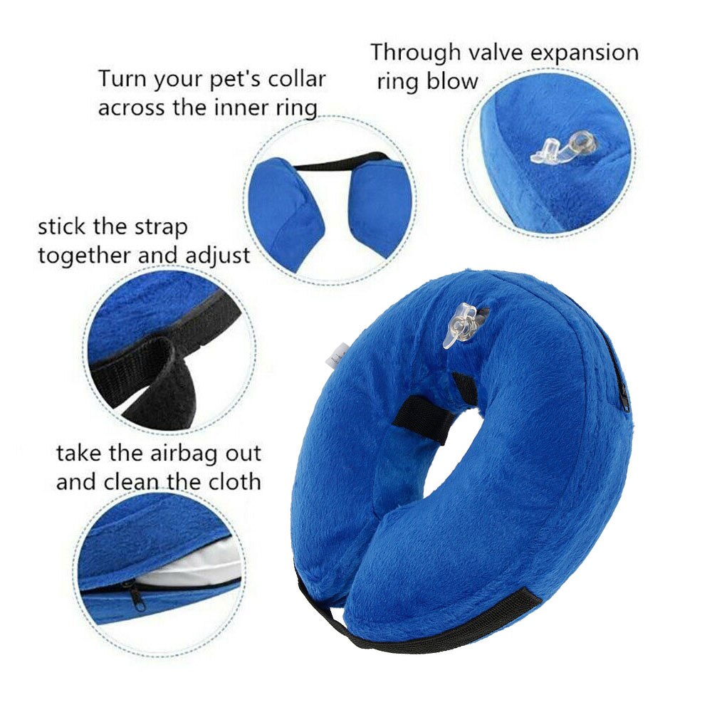Dog Collars Inflatable dog protective collar for neck soft dog puppy Small Medium Large Dogs Cat Wound Healing collar
