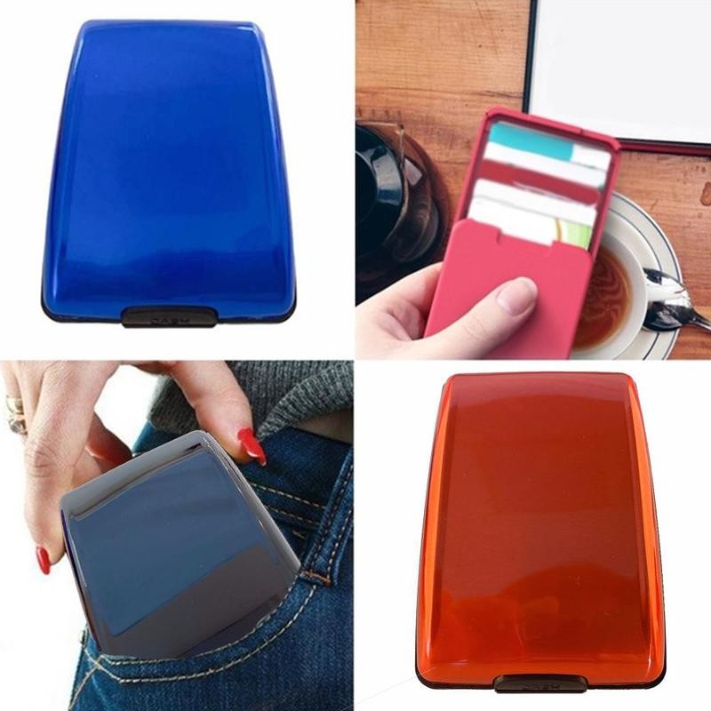 Aluminium Alloy Bankcard Blocking Hard Case Wallet Credit Card Anti-RFID Scanning Protect Card Holder