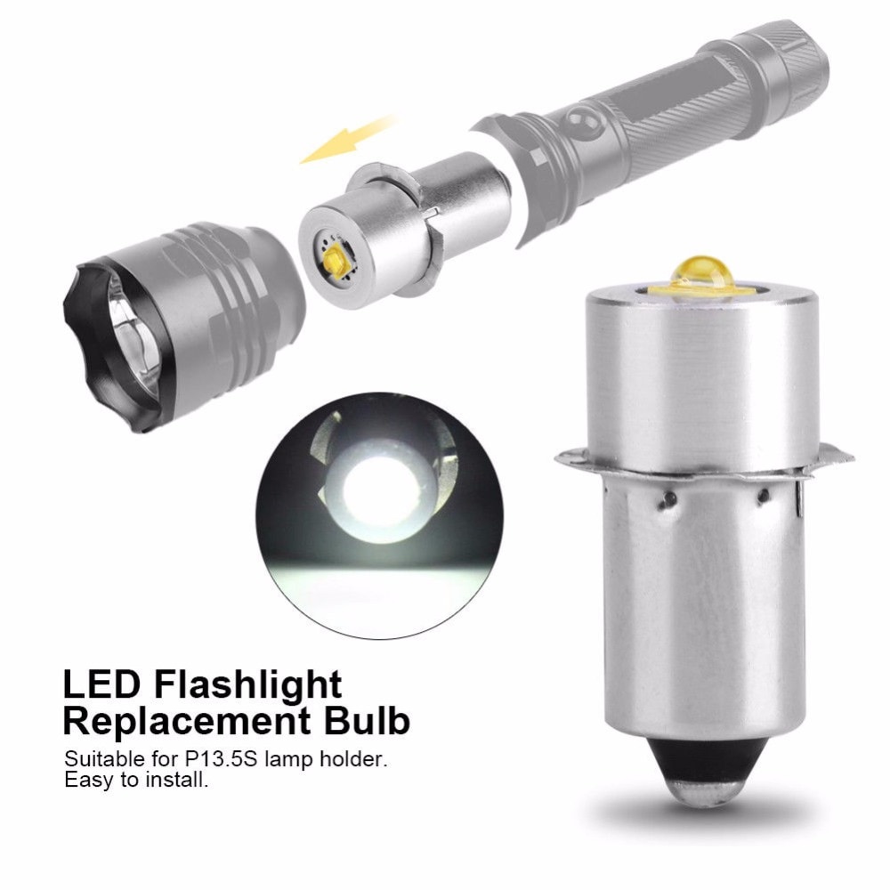 LED Upgrade Bulb For D+C cell flashlights P13.5S CREE XPG2 0.5W 1W 3W 5W 3V DC4-12V/6-24V LED Replacement Torch Bulbs