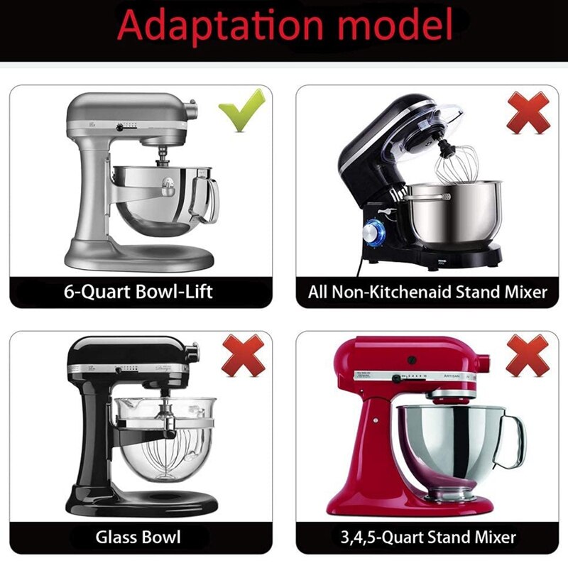 2PCS Coated Flat Beater For Kitchen Aid 6 Quart Bowl - Efficient Metal Mixing Attachments For Kitchenaid,White