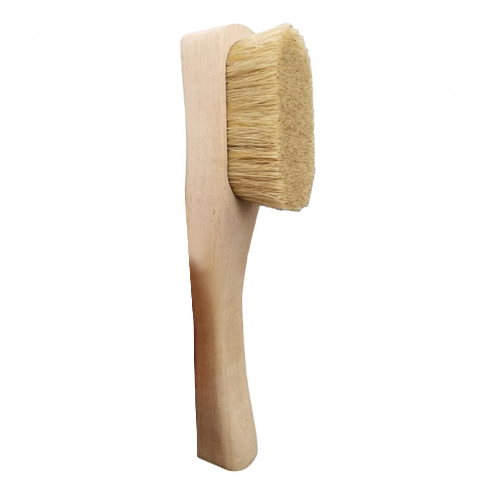 Brosse d'escalade 2 en 1, brosse à poils souples avec manche en bois de hêtre, dissolvant de callosités, brosse à poils de sanglier pour l'escalade: green
