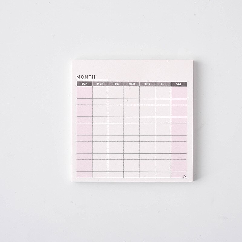 60 Sheets Sticky Notes Daily Weekly Monthly Planner Memo Pad Kawaii Stationery Notepad Papeleria Office School Supplies: A