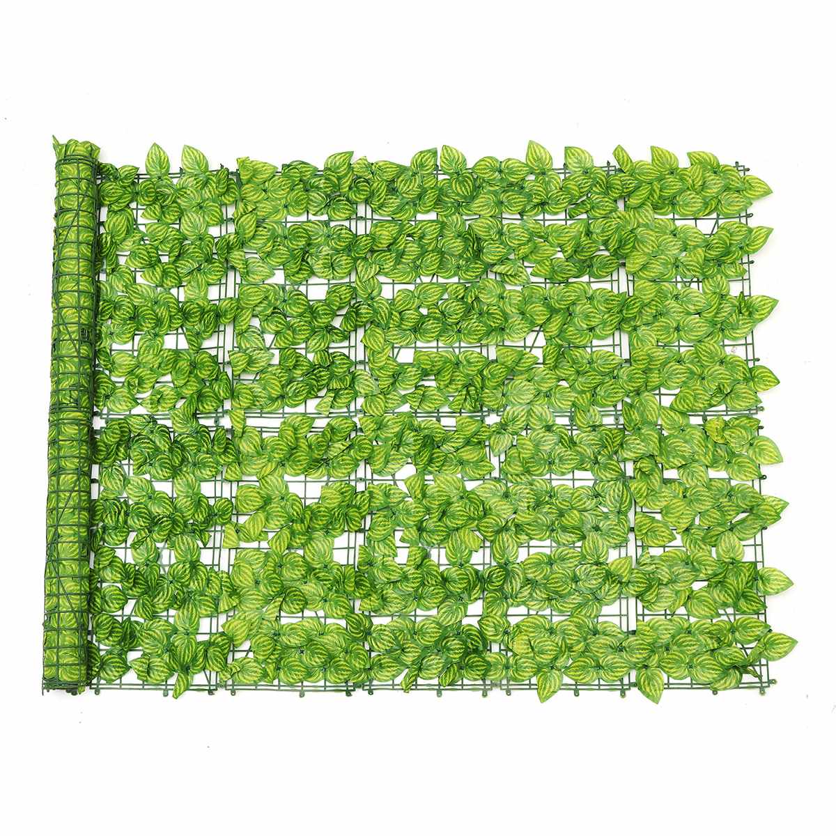 100 x 250cm 7 tpye haveplantehegn kunstigt faux grønne blade privatlivsskærmpaneler rotting udendørs hæk haveindretning: D