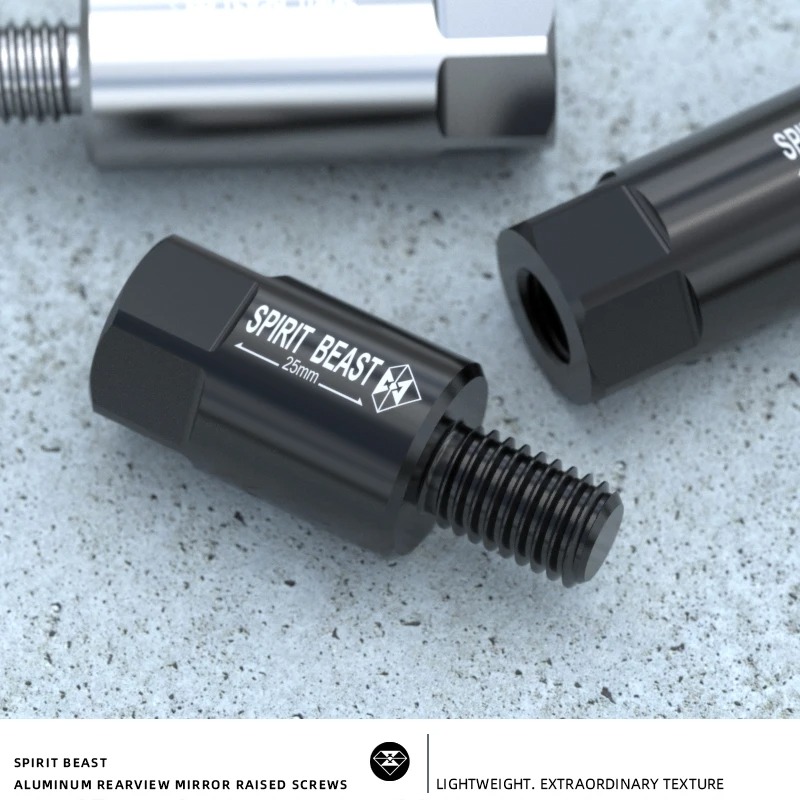 Espírito besta adaptadores de espelho da motocicleta 10mm espelhos retrovisores parafuso conversão scooter elétrico m10 espelho parafuso