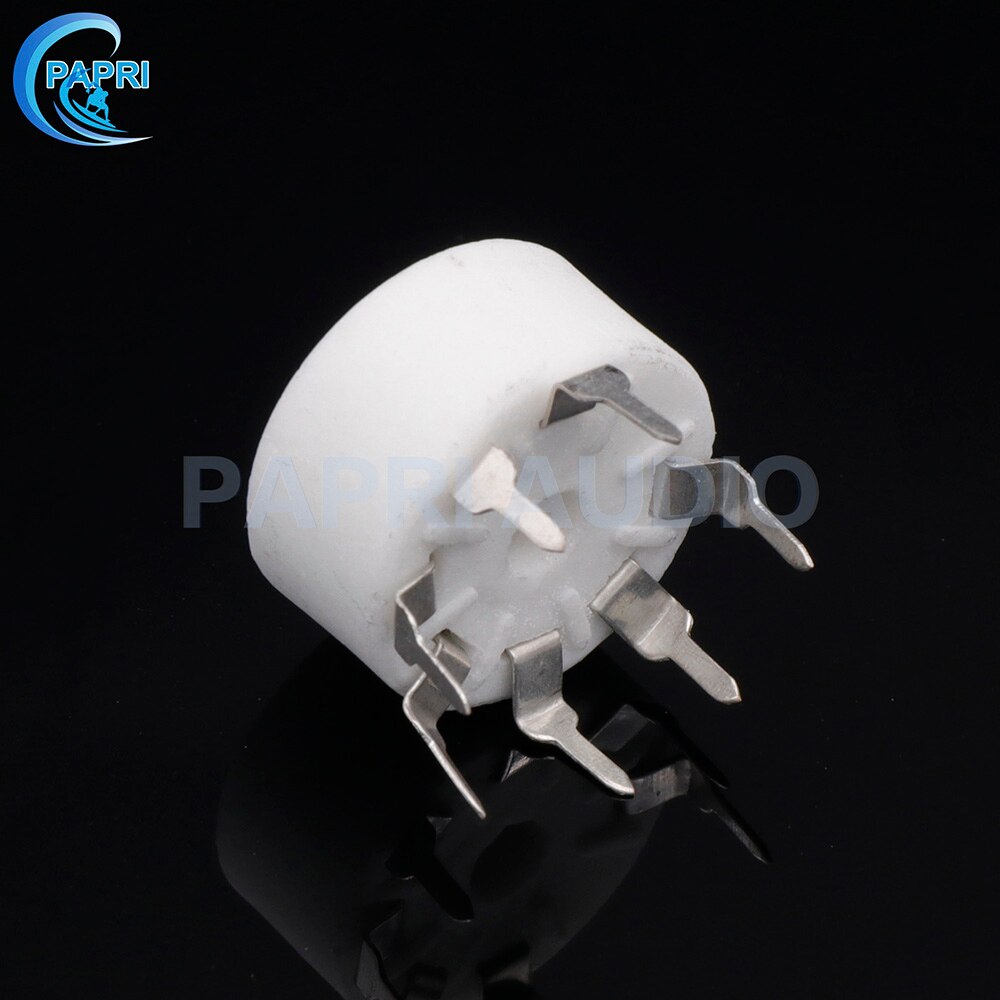 PAPRI 10PCS PCB Mount B7G Silver Plated 7pin Bottom Chassis Mount Tube Socket For 6Z4/EC92/EAA91