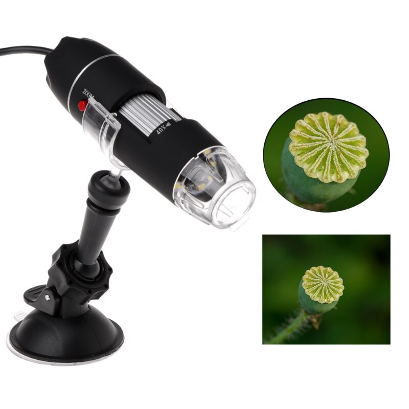 Portable Digital USB Microscope Camera 1000X 8 LED Light Handheld Suction Tool