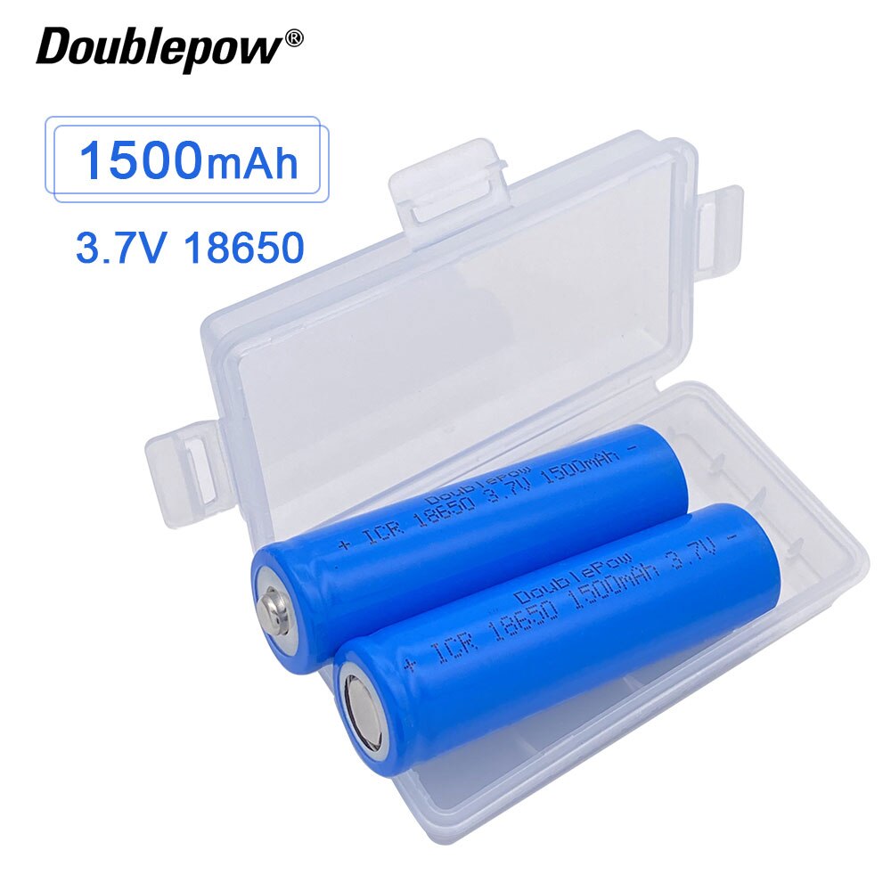 NUOVA batteria Doublepow 18650 batteria ricaricabile al litio 3.7V 1500mah 18650 per torcia elettrica ecc