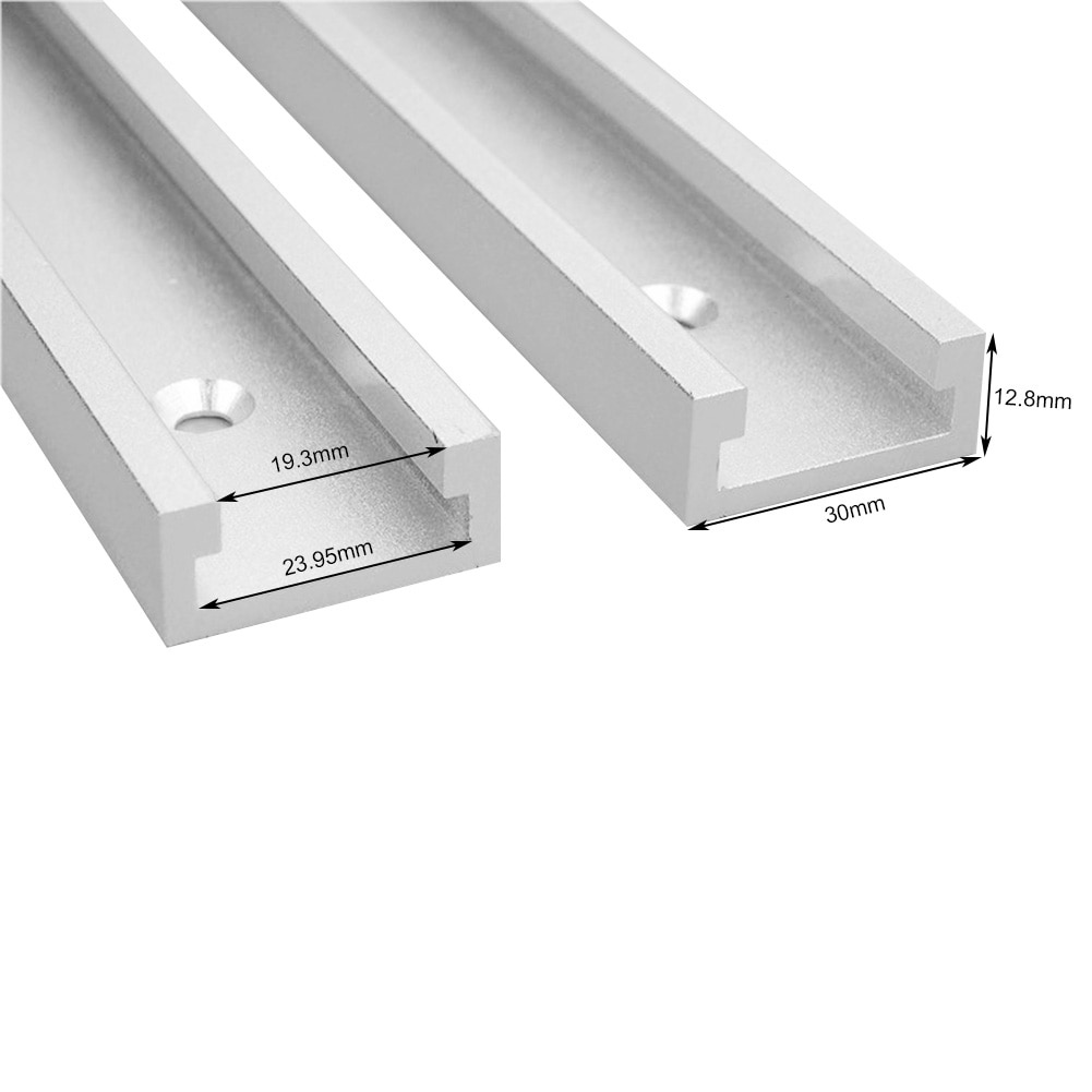 Aluminiumslegering t-spor slids geringsspor stikholdersav bordskakt til fræser bordbåndsave træbearbejdning gør-det-selv-værktøj type -30