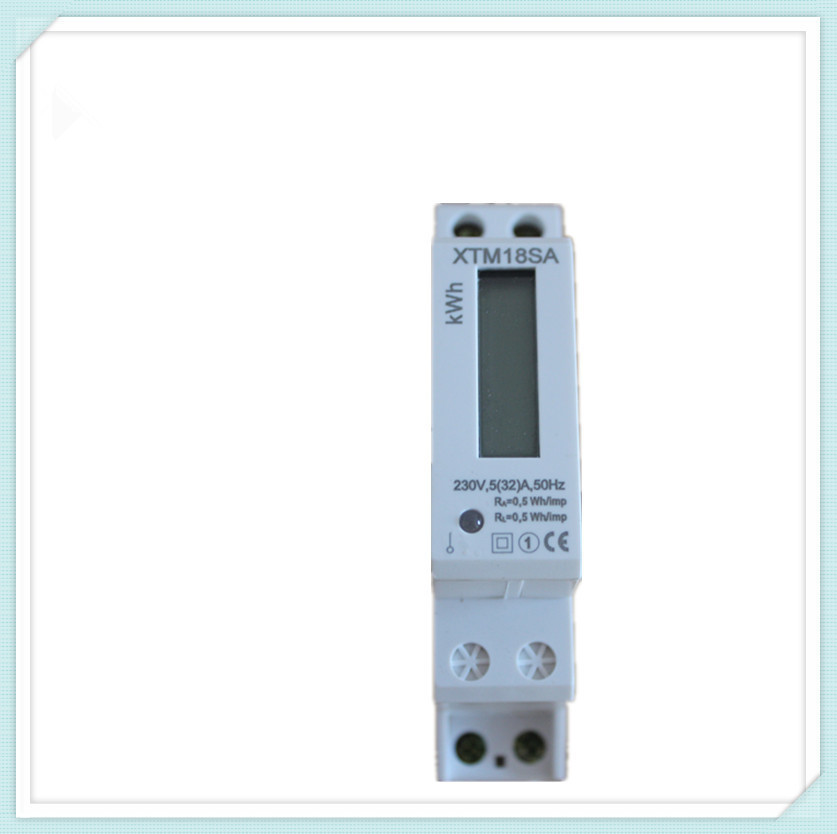 Digitale Elektrische Watt Uur Energie Meter tester monitor LCD Wattmeter 5 (30) EEN 1 Fase DIN Rail KWH (S0) 230 v BI042