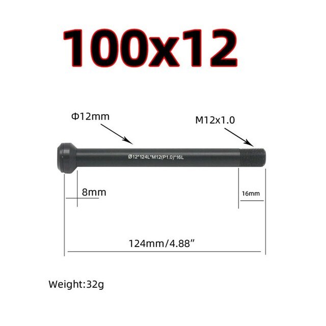 Fahrrad schnell Freisetzung Vorne Hinten Steckachse Rennrad Hub Rohr Welle Spieße Steckachse Hebel 100/142/148x12mm Radfahren Zubehör: 100x12mm