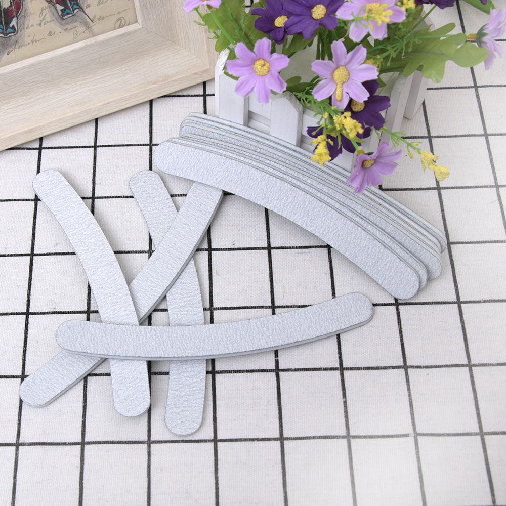 10 Pcs Nail File 100/180 Manicure Gereedschap Schuren Polish Buffer Curve Banaan Nail Art Tool Nail Polijstmachine