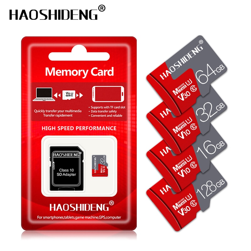 Nova 32GB GB Tf class10 Cartão Micro SD GB 16 8 64GB 128GB cartão de Memória Flash usb Stick de 256GB Cartao de Memoia Com Adaptador Livre