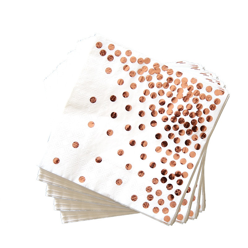 Rose Gold Party Disposable Tableware Set Wedding Birthday Party Table Decoration Paper Cups Plates Straws Baby Shower Supplies