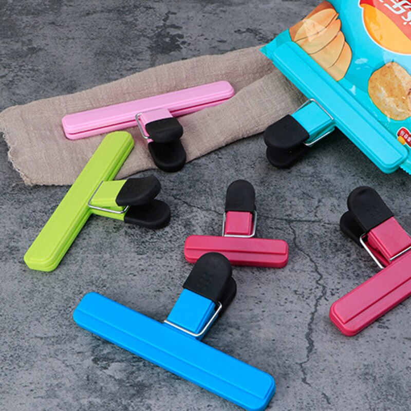 Clip de sellado de bolsas de comida para el hogar, Clip de cierre para bolso para té o café, Clips de plástico portátiles, herramienta de almacenamiento para la cocina, 1 Uds.