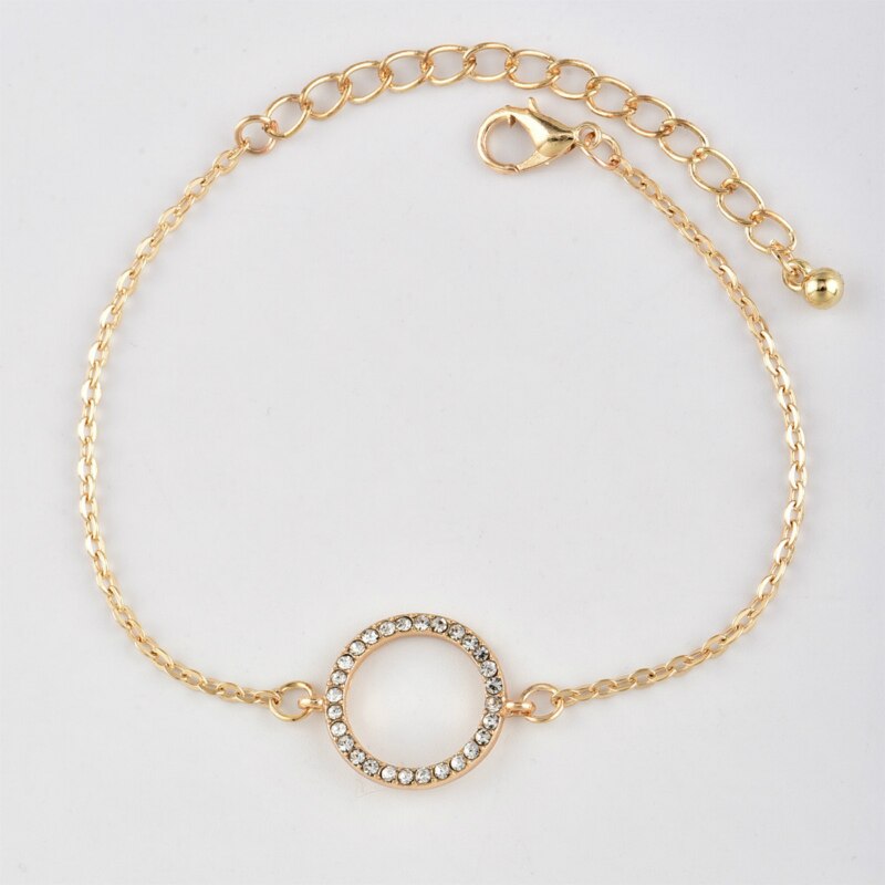 Personality Crystal Bracelet Circular Arrow Is Concave And Convex Bangle Bracelet Combination Four Daughters