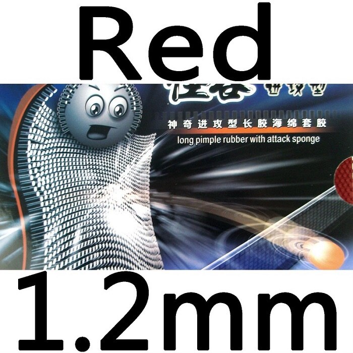 KTL Stranger Attack long pips out table tennis rubber with sponge ping pong rubber: red 1.2mm