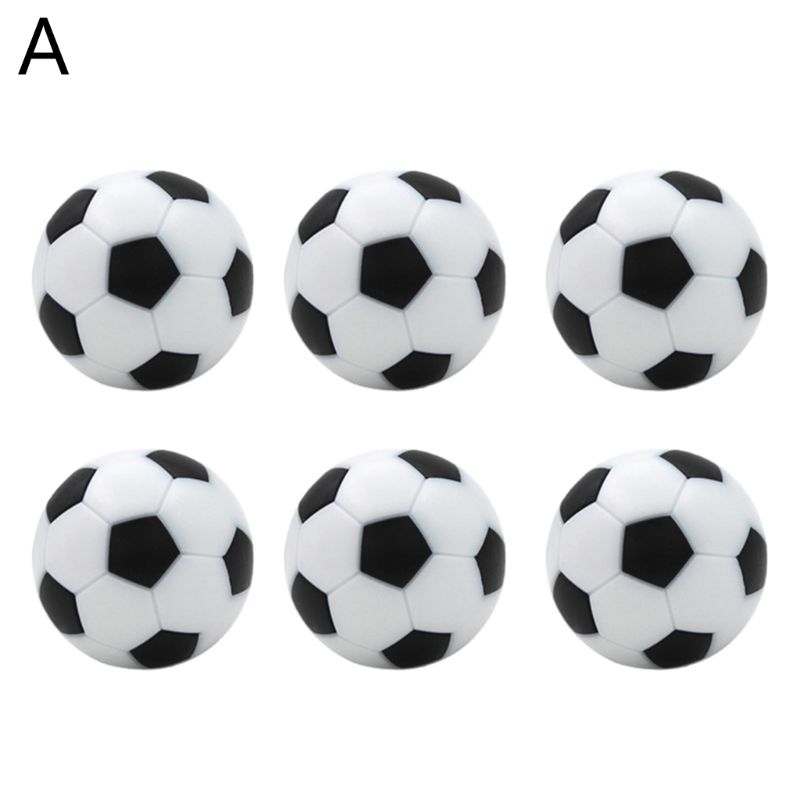 6 stk 32mm bordfodbold fodbold fodbold fodbold maskine tilbehør udskiftning mini sort og hvid bold børn indendørs spil