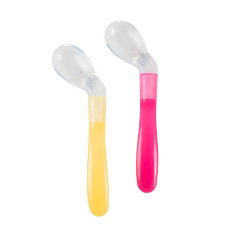 Baby Safety Temperature Sensing Baby Silicon Spoon Kids Children Flatware Feeding Spoons Safety Soft Spoon Baby Flatware