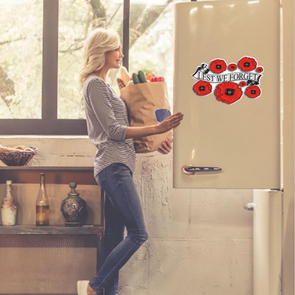 Poppy Flower Window Sticker VE DAY Waterproof Poppy Glass Decal Birthday Party Decorations Labels Festival Decoration