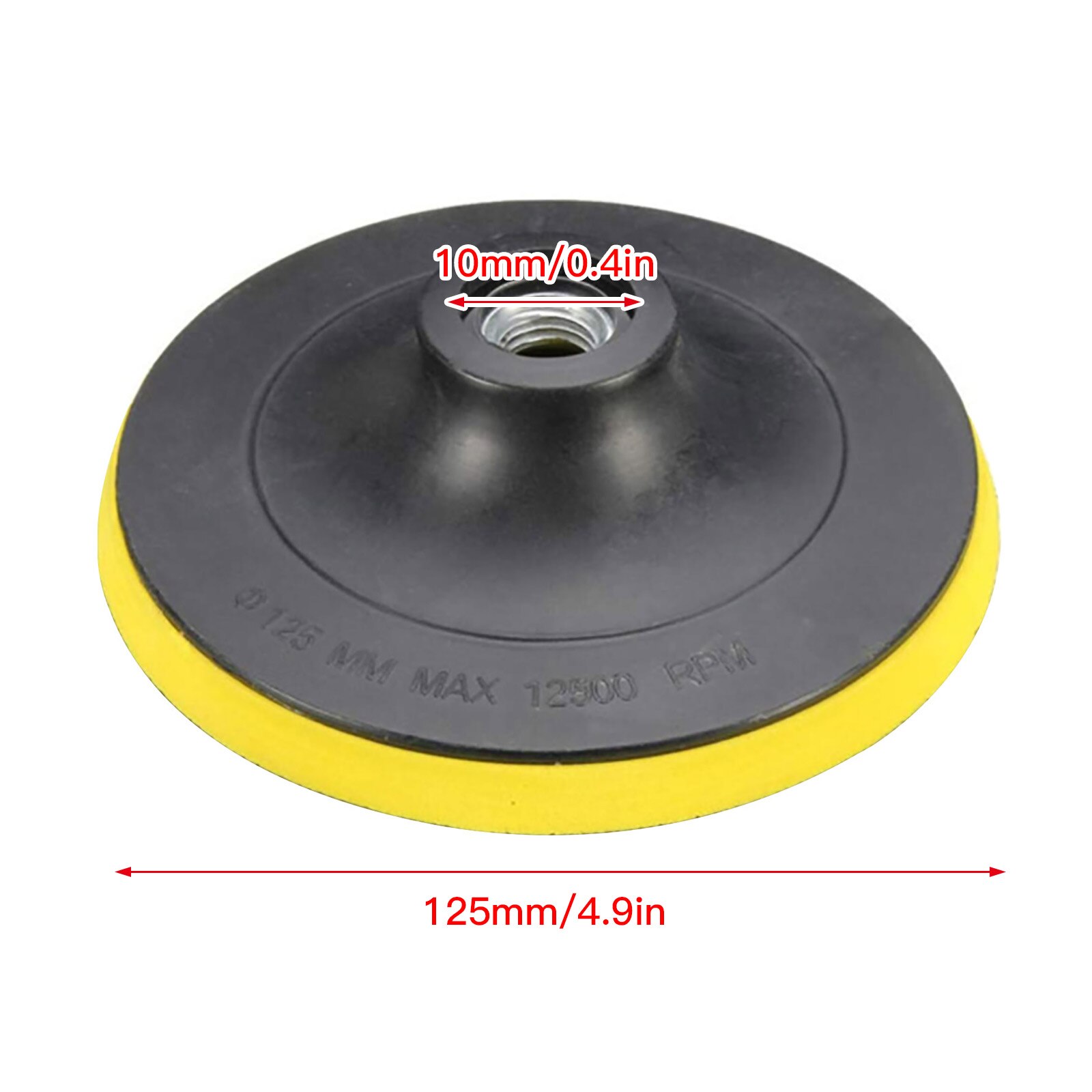 Almohadilla de respaldo de disco de lijado, 125mm, disco de lija, lijadora, almohadilla de pulido, Agujero interior de 10mm
