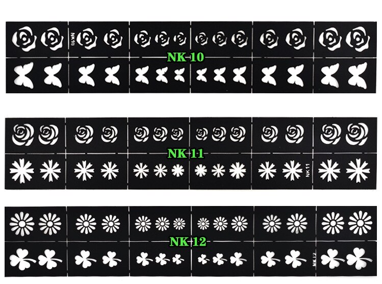 1pc -bølge stil glitter airbrush sjablong stempel neglemaling lakk manikyr stempling mal for neglekunstverktøy