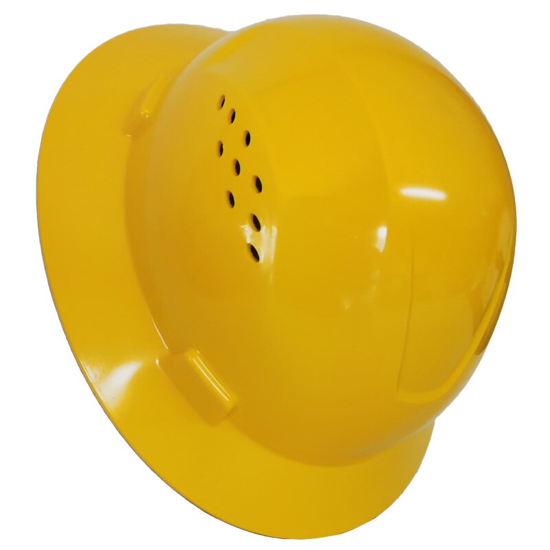 DARLINGWELL Full Brim Hard Hat with Vents Construction Safety Helmet Breathable Working Railway Metallurgy Mine Cap: Yellow