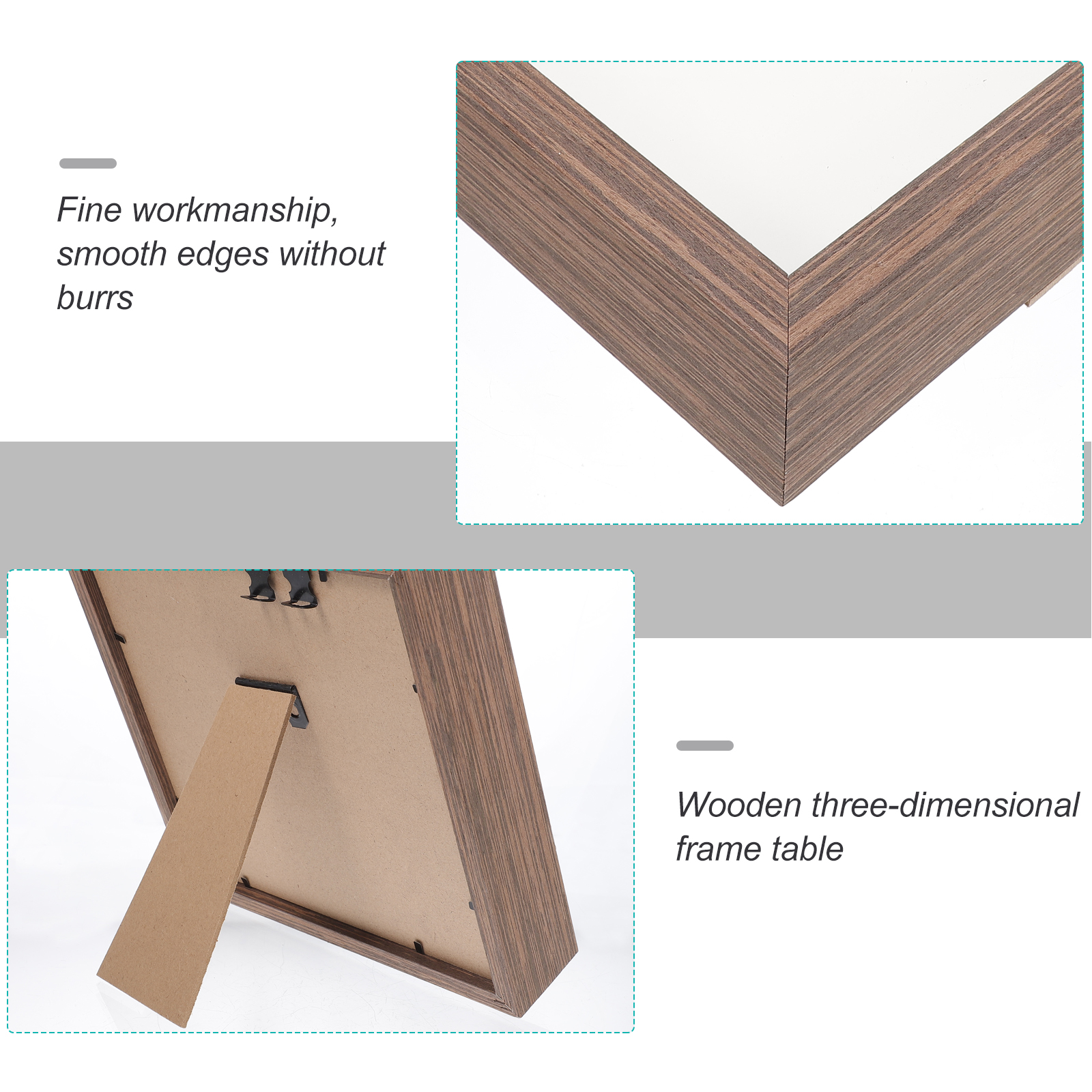 1Pc Durable Photo Frame Wooden Picture Display Decor Classic Photo Frame