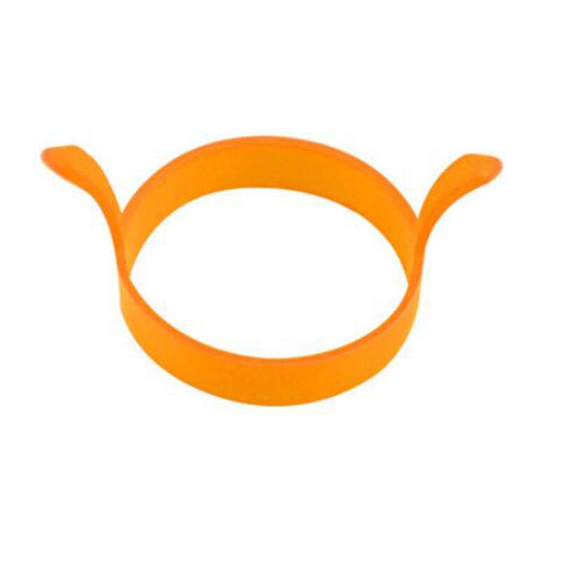 2 pz colazione frittata stampi per uova fritte cibo grado anello per uova in silicone pancake cottura strumenti fai da te friggere stampi per uova gadget da cucina: Arancione