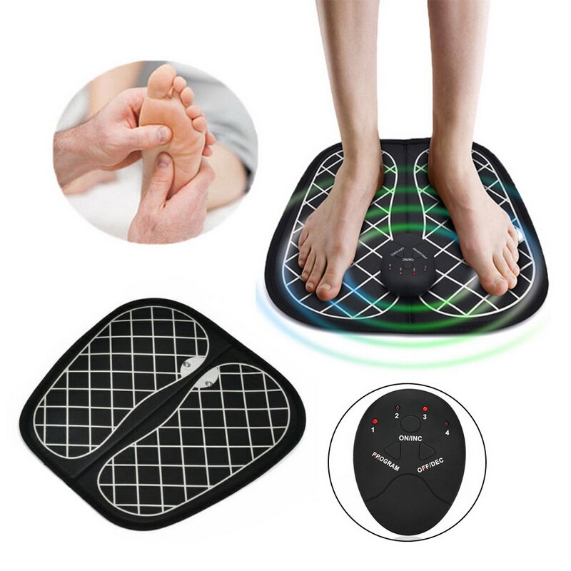 Elektrische Ems Foot Massager Draadloze Voeten Spier Stimulator Abs Fysiotherapie Revitaliserende Pedicure Tientallen Voet Trillen Massage Pad