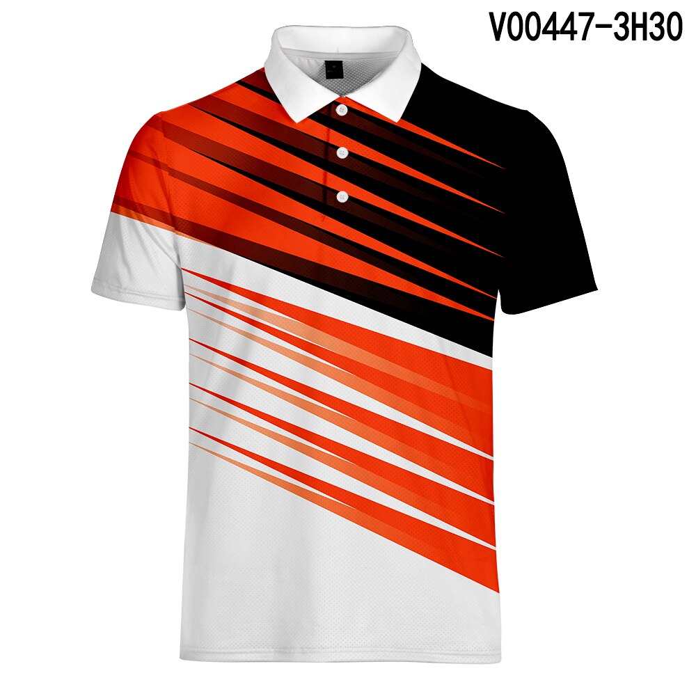 Camisetas y camisetas de WAMNI Polo de tenis para hombre camisas de Polo de secado rápido para hombre polo de cuello vuelto 3D para hombre: V00447 / 4XL