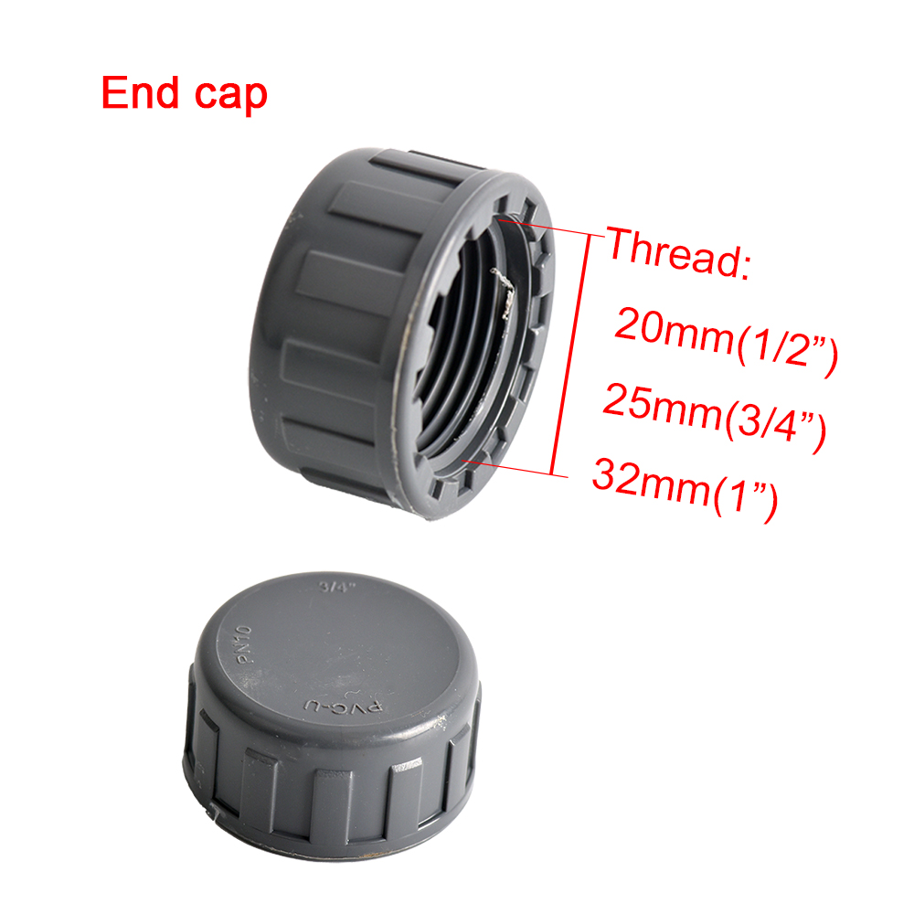 Conector de rosca hembra de PVC 1/2 3/4 1, 20/25/32mm, codo recto, adaptador de 3 vías para tubería de acuario de riego de jardín: Blanco / 1"