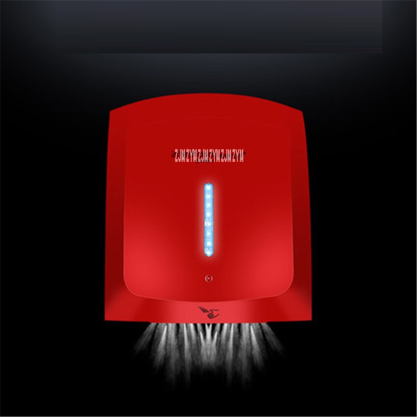 A904 Fully Automatic Induction Hotel Home Bathroom Hand Dryer 1800W power and Cold Hand Drying Machine 220V White/gold: Red