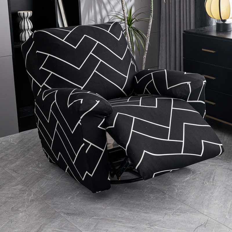 Överdrag till fåtölj med 1pc stretchgeometri, delat och avslappnande soffa, 1- sits, allt-inklusive sofföverdrag för vardagsrum: Olivgul