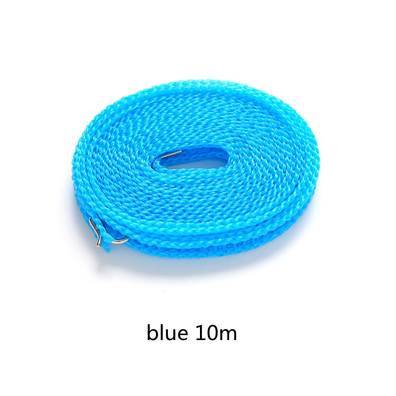 10M Extended Hek Anti-Slip Winddicht Waslijn Outdoor Reizen Waslijn Uitschuifbare Draagbare Opslag Home Organisatie: blue 10m