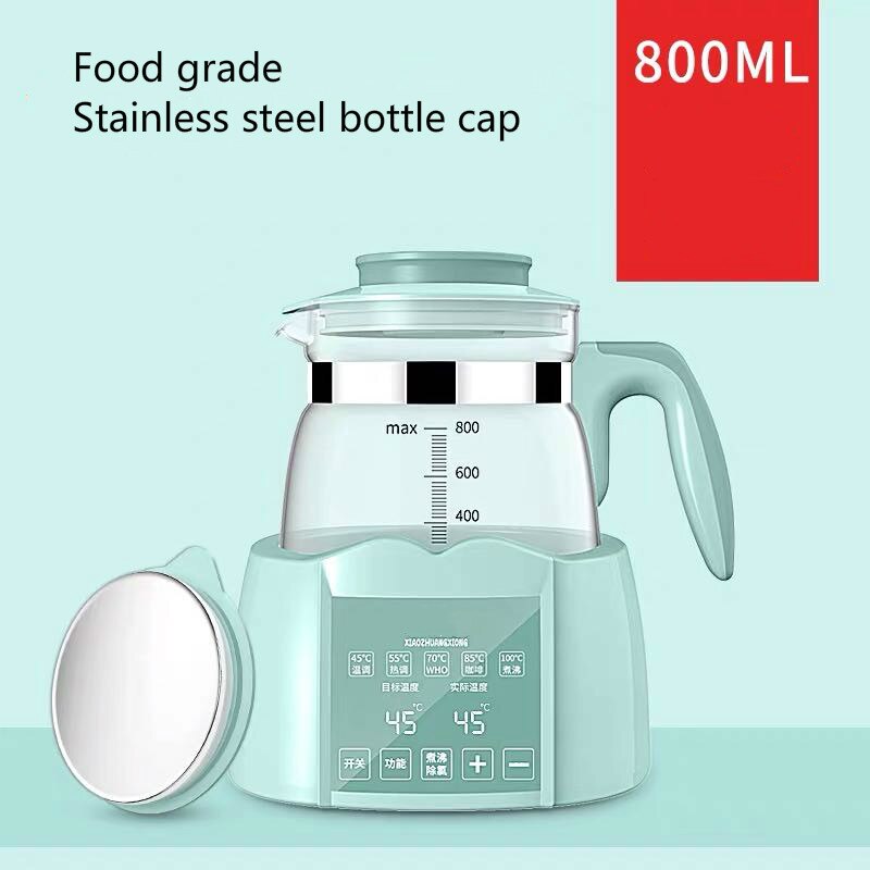 0.8L Melk Flessen Heater Sterilisator Zuigfles Warmer Thermische Waterkoker Thermostaat Glas Verwarming Ketel Theepot Eu