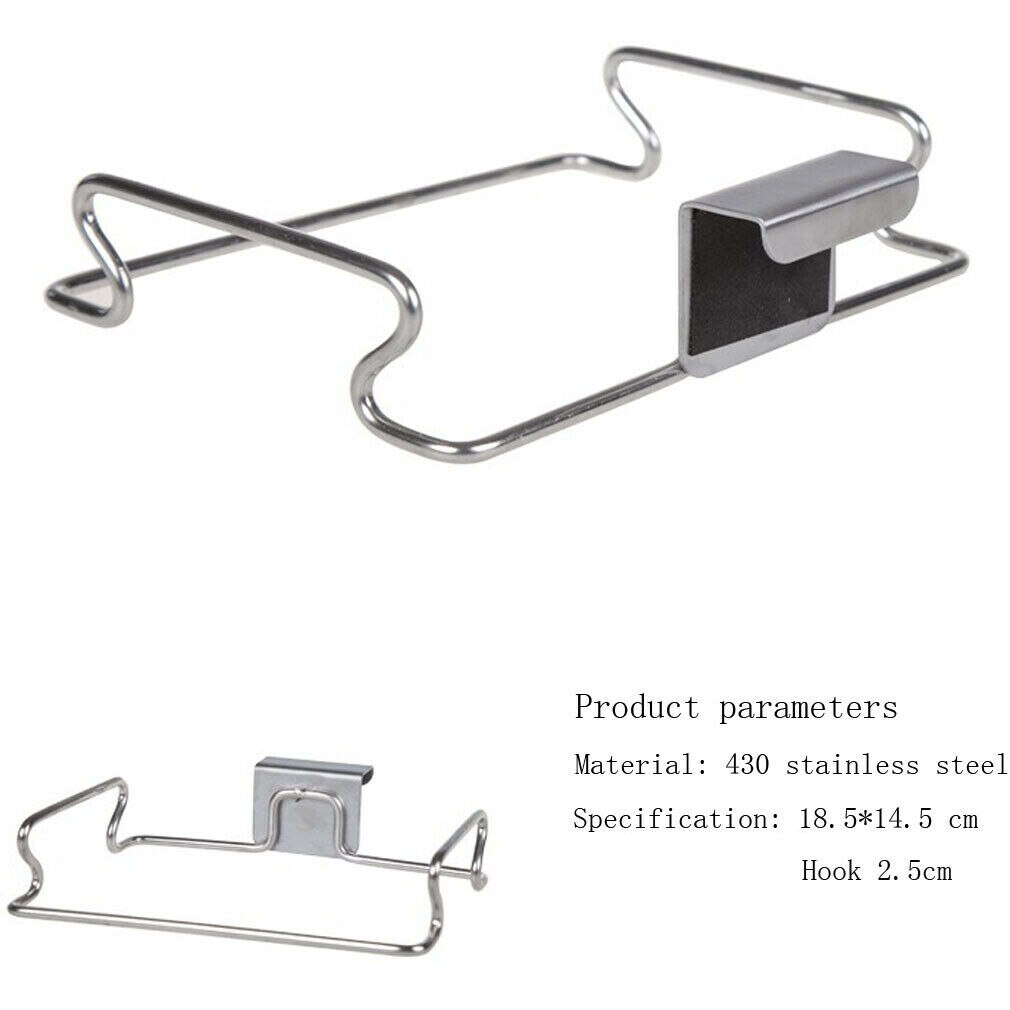Garbage Bag Holder Metal Kitchen Waste Carrier Bin Bags Holders Hanging Hook Rubbish Reuse Garbage Bracket Stand Rack