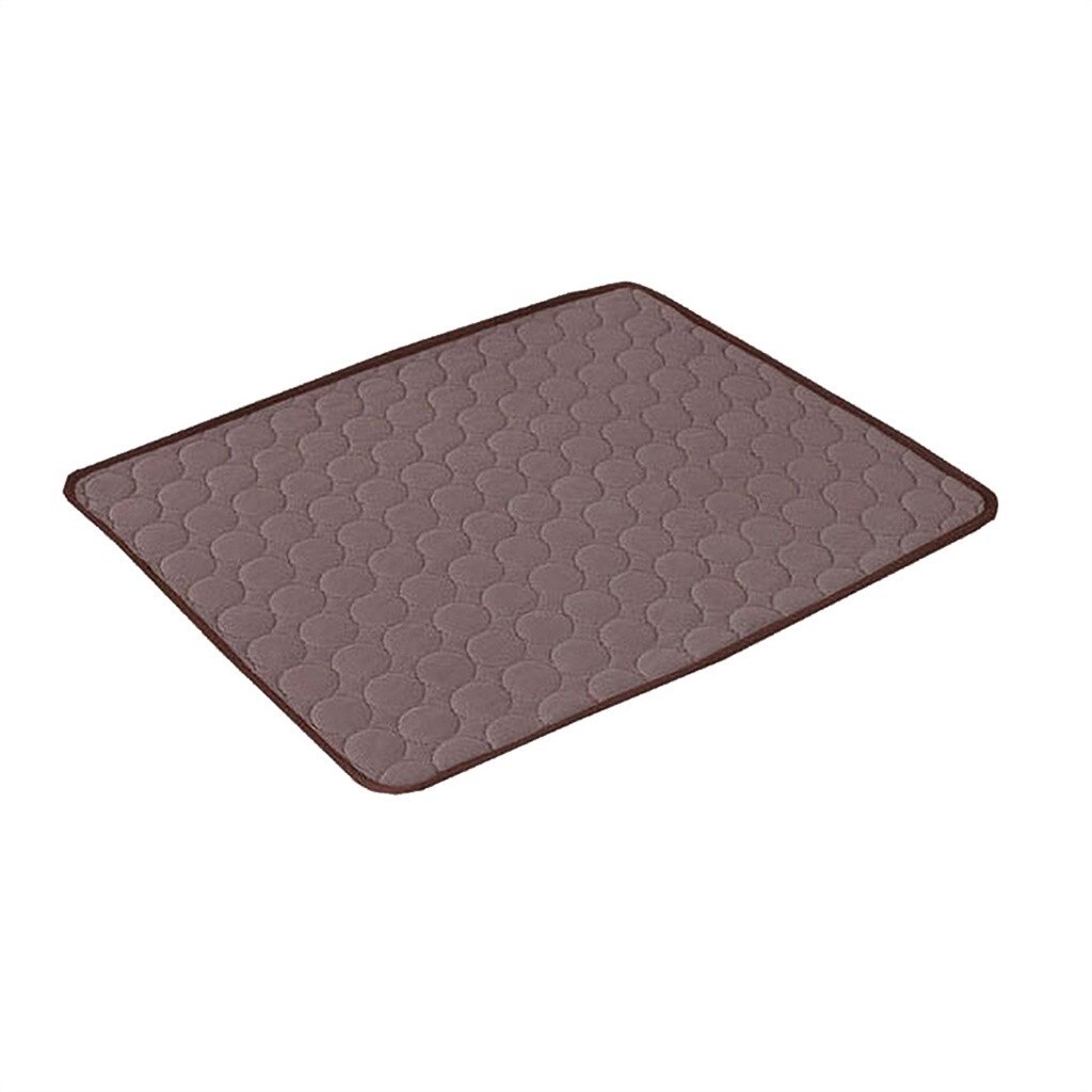 Hond Koel Mat Cooling Pad Mat Honden Kat Deken Sofa Ademende Pet Dog Bed Zomer Wasbare Voor Small Medium Large honden Auto # T1P: Brown  / S