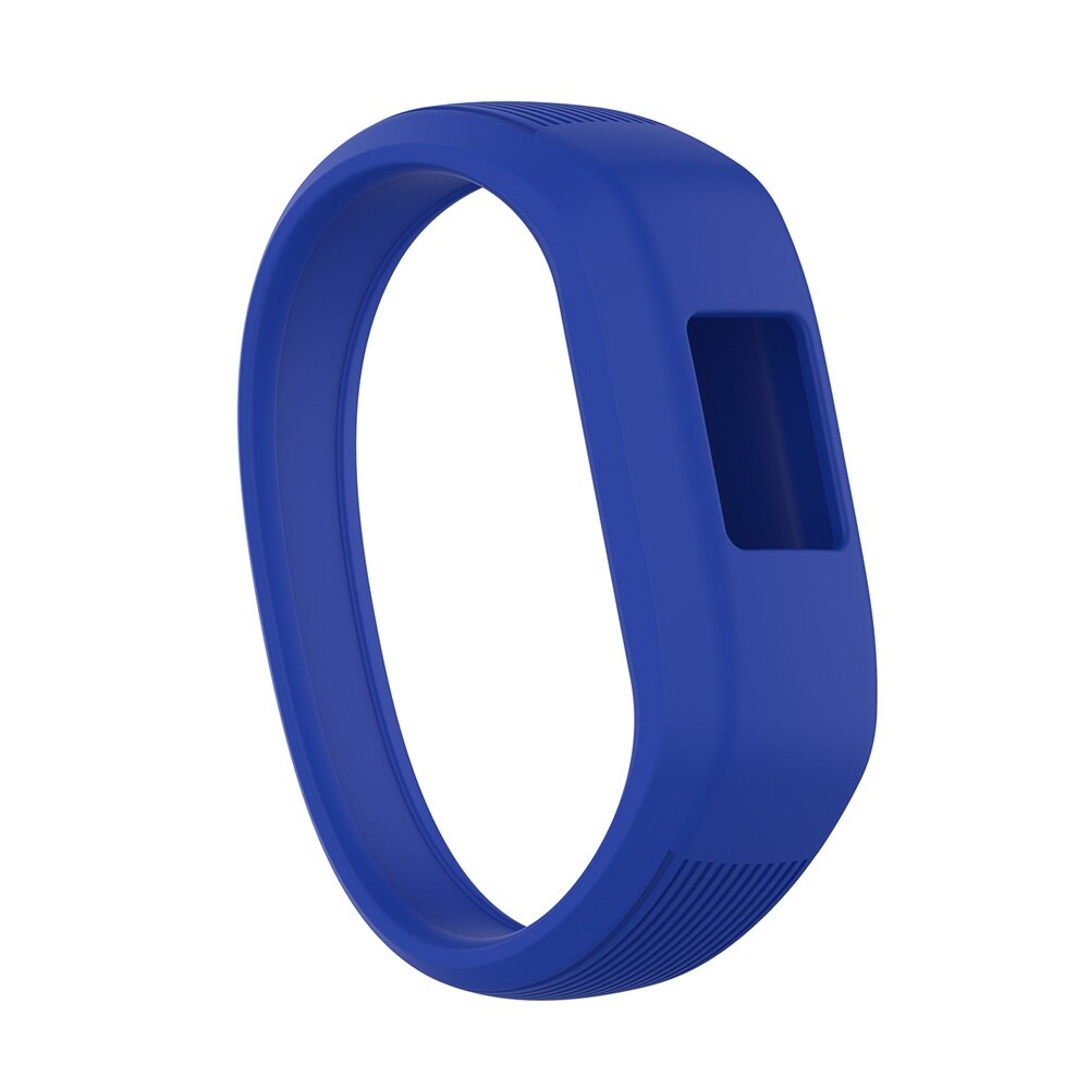 Miękki silikonowy zegarek zespół dzieci pasek na rękę bransoletka dla Garmin Vivofit JR 2/Vivofit 3 wymiana opaski na nadgarstek zespół: dark blue / L
