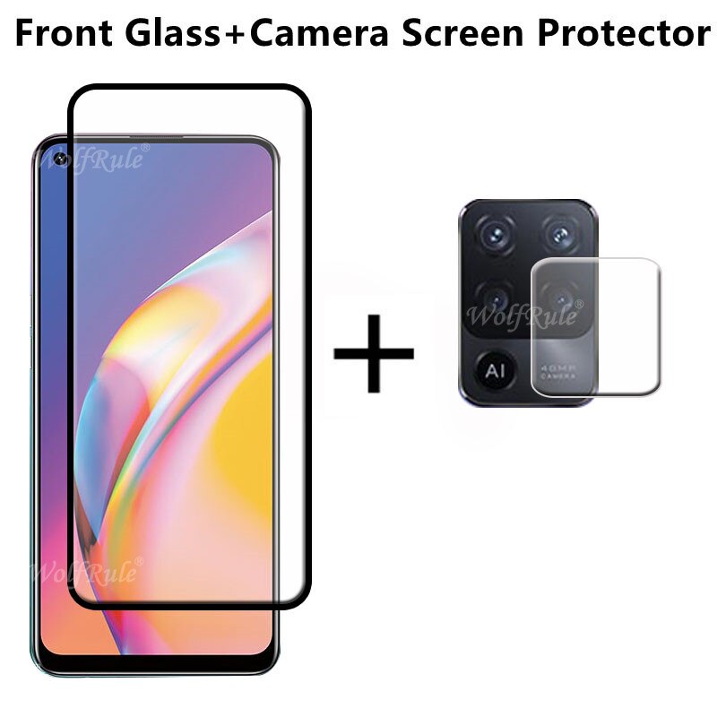 4-In-1 Voor Oppo Reno 5 Lite Glas Voor Reno 5 Lite Gehard Glas Hd Volledige Beschermende screen Protector Voor Reno 5 Lite Lens Glas: 1 Glass and 1 Len