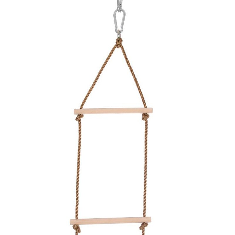 5 Wooden Rungs PE Rope Ladder Children Climbing Indoor Outdoor Garden Kids Sport Rope Swing Safe Fitness Climbing Ladder